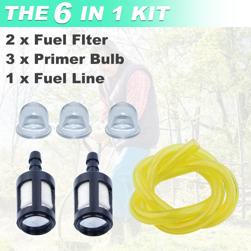 Adefol Fuel Filter + Fue Line+Primer Bulb for Homelite BP250 HB18V GST GST18 GSTBC HBC18 HBC30 HBC30B HGT HLT15 HLT16 HLT17C HLT18 HLT28 HT17 HT19 ST175G ST185 String Trimmer Blower - Image 4